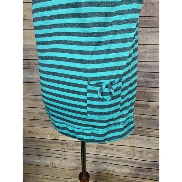 REI Womens M Sariska Striped Tunic Top Draped Neck - Picture 5 of 10